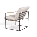 Ver imagem 3 de Poltrona Musa Folidoro Estrutura Aço Carbono Cor Preto Almofada Linho Algodão