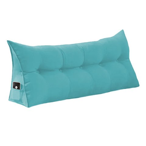 Almofada de Apoio para Cabeceira 90cm Suede Várias Cores - Estopar Suede Turquesa