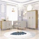 Ver imagem 2 de Quarto de Bebê Ludmila Off White Bétula com Colchão Ortobom - Carolina Baby