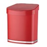 Lixeira 2,5 Litros C/ Porta Papel Toalha Dispenser Detergente - Vermelho - 6