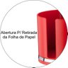 Lixeira 2,5 Litros C/ Porta Papel Toalha Dispenser Detergente - Vermelho - 5