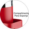 Lixeira 2,5 Litros C/ Porta Papel Toalha Dispenser Detergente - Vermelho - 3