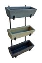 Ver imagem 1 de Kit 3 Vasos para plantar Horta Suculenta Temperos com suporte 50cm Polietileno BGPLASTICOS V22 LILAS