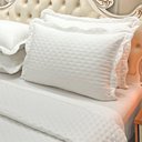 Ver imagem 4 de Kit Cobre Leito Colcha Diplomata Casal Dupla Face 3 Peças - Branco