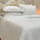 Ver imagem 2 de Kit Cobre Leito Colcha Diplomata Casal Dupla Face 3 Peças - Branco