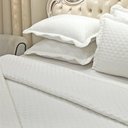 Ver imagem 3 de Kit Cobre Leito Colcha Diplomata Casal Dupla Face 3 Peças - Branco