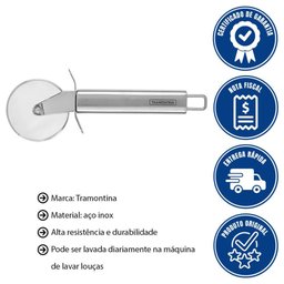 Cortador de Pizza Tramontina Marffim em Aço Inox 63809130 - 2