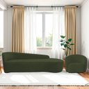 Ver imagem 2 de Kit Divã Recamier Orgânico França 200cm Lado Direito e Poltrona Amore Linho