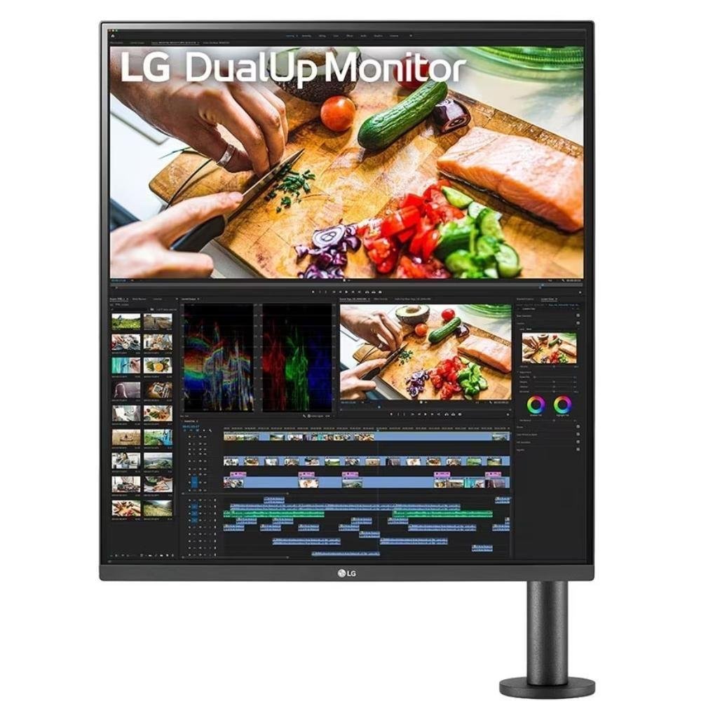 Monitor Lg Ergo Dualup 28 Sdqhd 60hz Nano Ips Hdmi e Usb-c Hdr 10