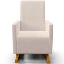 Ver imagem 2 de Poltrona de Amamentação com Balanço Ravena W01 Suede Bege - Lyam Decor