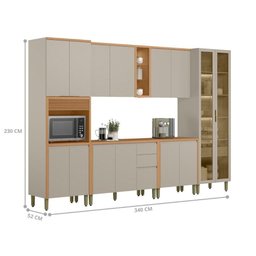 Jogo de Cozinha Compacta Daca Jequitiba Gris Fosco - 4