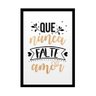 Placa Que Nunca Falte Amor - MDF - 43x64 cm - 1