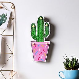 Quadro Decorativo com Led Cactus - 1