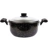 Caçarola Esmaltada Preta 3,2 Litros Panela com Tampa de Vidro Esmaltados Silva - 1