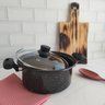 Caçarola Esmaltada Preta 3,2 Litros Panela com Tampa de Vidro Esmaltados Silva - 4