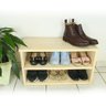Banco Sapateira De Madeira Hall De Entrada Organizador Sapatos com Prateleiras Rústica - 7