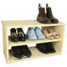 Banco Sapateira De Madeira Hall De Entrada Organizador Sapatos com Prateleiras Rústica - 5