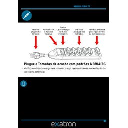 Protetor de Linha 6 Tomadas Branco Bivolt Exatron - 4