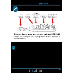 Protetor de Linha 4 Tomadas Branco Cabo 1,5m Bivolt Exatron - 2