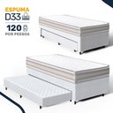 Ver imagem 5 de Cama Box com Colchão de Espuma D33 Double Face Territory Hellen + Auxiliar de Espuma Unique