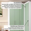 Ver imagem 5 de Guarda Roupas Modulado de Canto Reto 2 Peças com 4 Portas Alpes Luciane Móveis