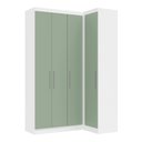 Ver imagem 3 de Guarda Roupas Modulado de Canto Reto 2 Peças com 4 Portas Alpes Luciane Móveis