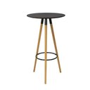 Ver imagem 5 de Kit 2 Banquetas Altas Eiffel com Mesa Bistrô Preta para Cozinha, Área Gourmet e Espaços