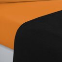 Ver imagem 3 de Jogo de Cama Malha Lençol 100% Algodão Gran Moratta 4 Peças King - Preto-laranja