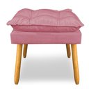 Ver imagem 3 de Puff Decorativo Opala Suede Rosa Pés Palito Dal Poz Estofados