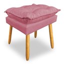 Ver imagem 4 de Puff Decorativo Opala Suede Rosa Pés Palito Dal Poz Estofados
