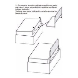 Grade De Proteção Para Box Cama Infantil Bebê Idoso - Branca - 3