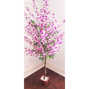 Planta Artificial Árvore Chuva Lilás 1,60 Metros de Altura