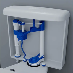 Kit Caixa Acoplada Descarga Acionador Superior Branco Castelo - 3