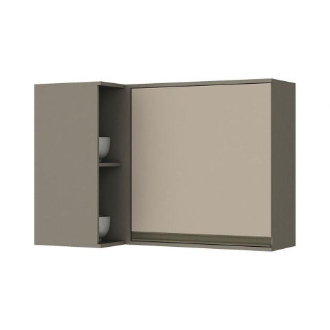 Armário de Canto Henn 1 Porta Connect C58 Duna/cristal