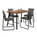 Ver imagem 2 de Mesa Jantar Retangular 120cm C/ 4 Cadeiras Soft Estofada Np