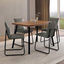 Ver imagem 3 de Mesa Jantar Retangular 120cm C/ 4 Cadeiras Soft Estofada Np