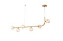 Ver imagem 1 de Pendente Dourado com Globos Âmbar 115cm 6g9 14601-pl