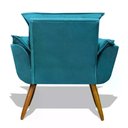 Ver imagem 6 de Kit Poltrona Decorativa Opala C/puff Redondo Azul Turquesa