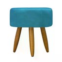 Ver imagem 4 de Kit Poltrona Decorativa Opala C/puff Redondo Azul Turquesa