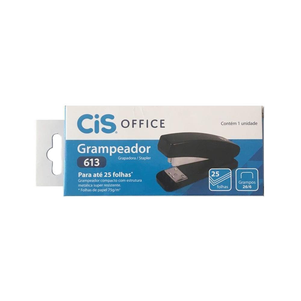 Grampeador Base Plástica Grampos 26-6 Kit 5 - 6