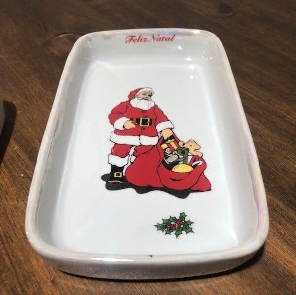 Kit Com 2 Petisqueiras De Porcelana Para Natal - 4