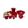 kit De Servir 15 peças Em Plástico UZ Utilidades - Vermelho - 1