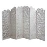 Biombo 6 Folhas 258X180cm Mdf Modelo 21 Branco Vazado - 1