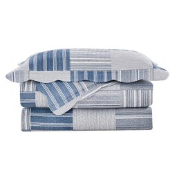 Colcha King Dole Camesa Evolution Patchwork 260x280CM Azul/Branco - 2