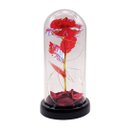 Ver imagem 1 de Luminária Rosa A Bela E A Fera Flores Dia Dos Namorados 22 cm Galáxia com Redoma de Vidro e Base de 