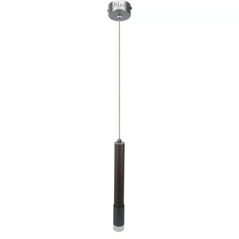 Pendente Tubo 27cm Marrom Cinza LED 5W 3000K Bivolt Delis