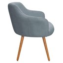 Ver imagem 7 de Poltrona Decorativa Jade Pés Palito Castanho Bouclé Azul Claro - Nexta Casa