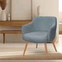 Ver imagem 2 de Poltrona Decorativa Jade Pés Palito Castanho Bouclé Azul Claro - Nexta Casa