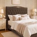 Ver imagem 1 de Cabeceira Cama Casal Queen Greta 160cm Estofada Veludo Design Clássico