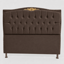 Ver imagem 2 de Cabeceira Cama Casal Queen Greta 160cm Estofada Veludo Design Clássico